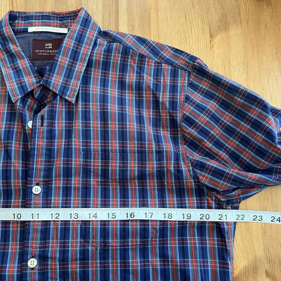 Scotch & Soda Men’s Button Up Shirt Size L Plaid Long Sleeve Preppy Classic - Picture 13 of 14